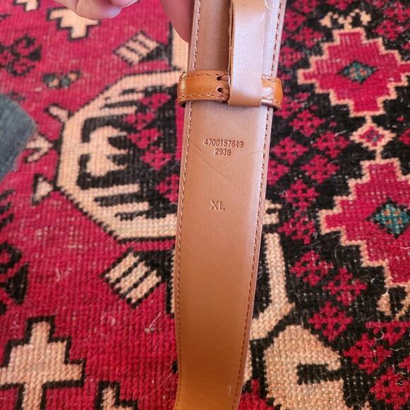 Ralph Lauren Brown Leather Belt Gold Buckle equestrian classic XL main image 6